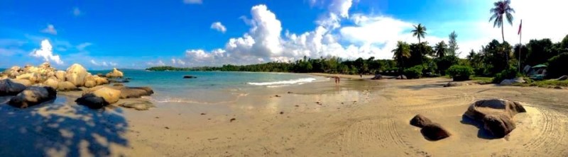 Beach at Banyan Tree Bintan Panorama view